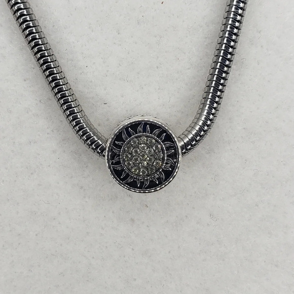 Bracelet Charm You're My Universe Moon Sun Stars Round 925 Sterling Silver Charm - Picture 5 of 7